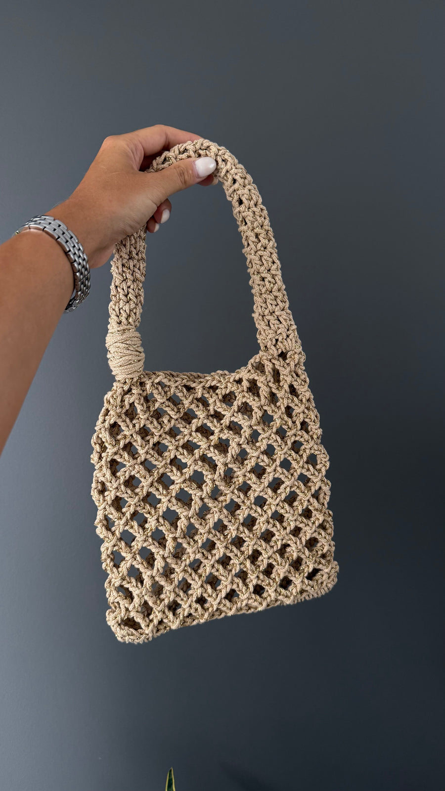 Sacchetto BEIGE INSERTI ORO
